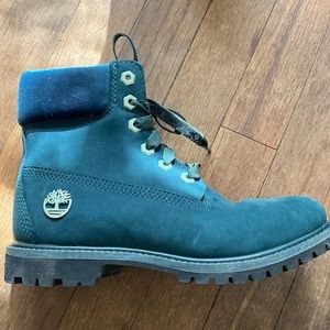 Brand new deep teal timberland boots